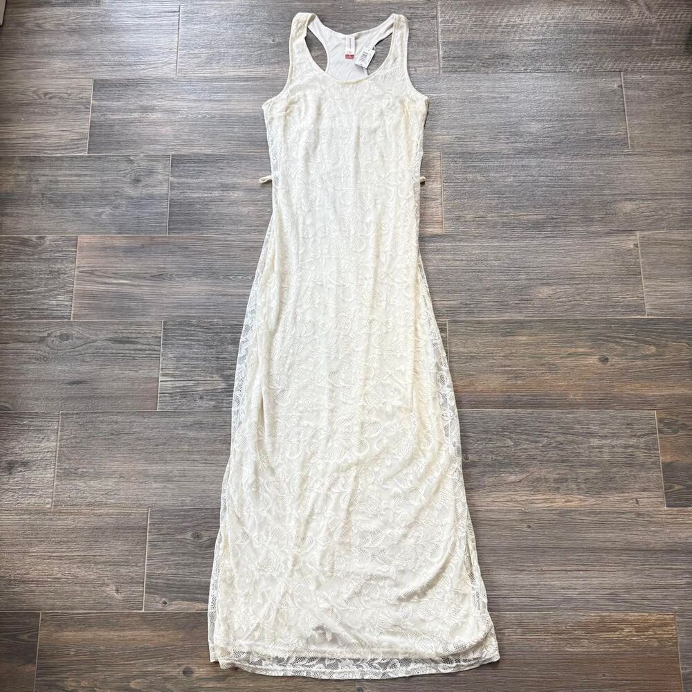 NWT boho fairy Cream lace maxi dress No boundaries